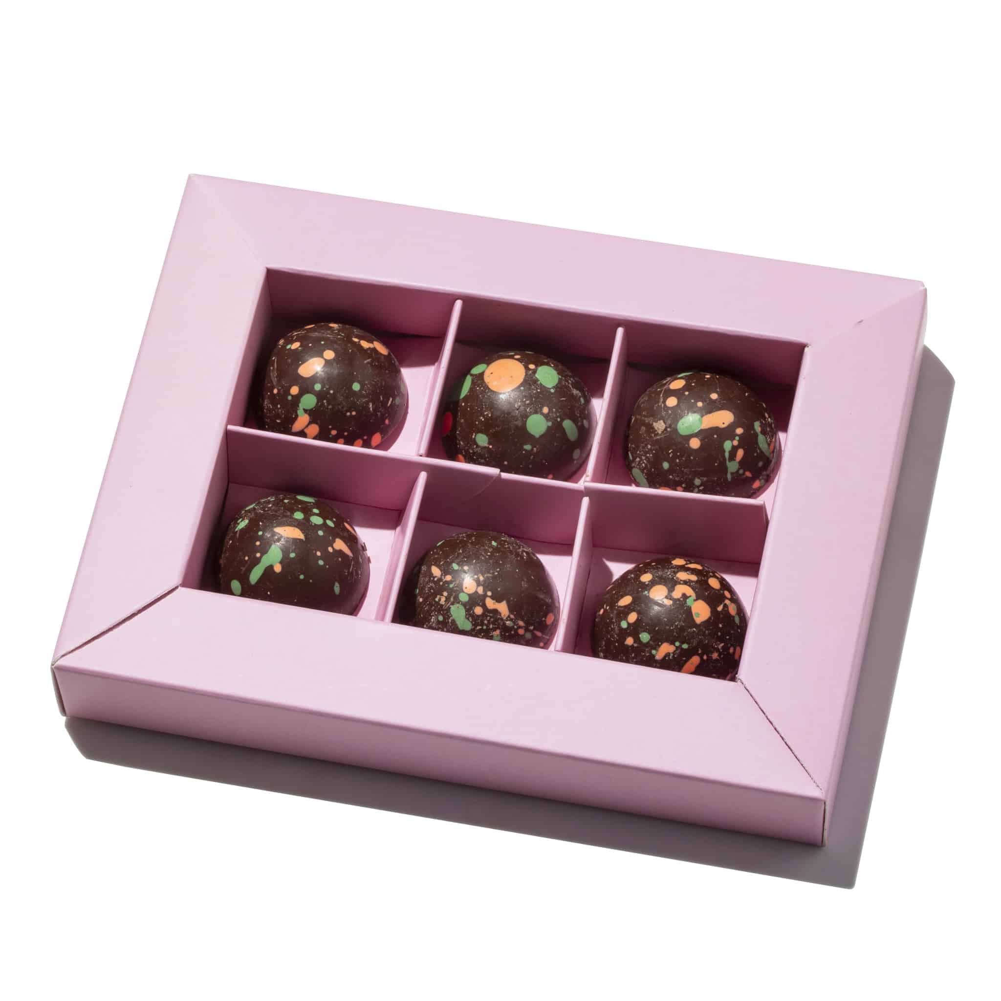 6 יחידות פרלין בוטנים חום