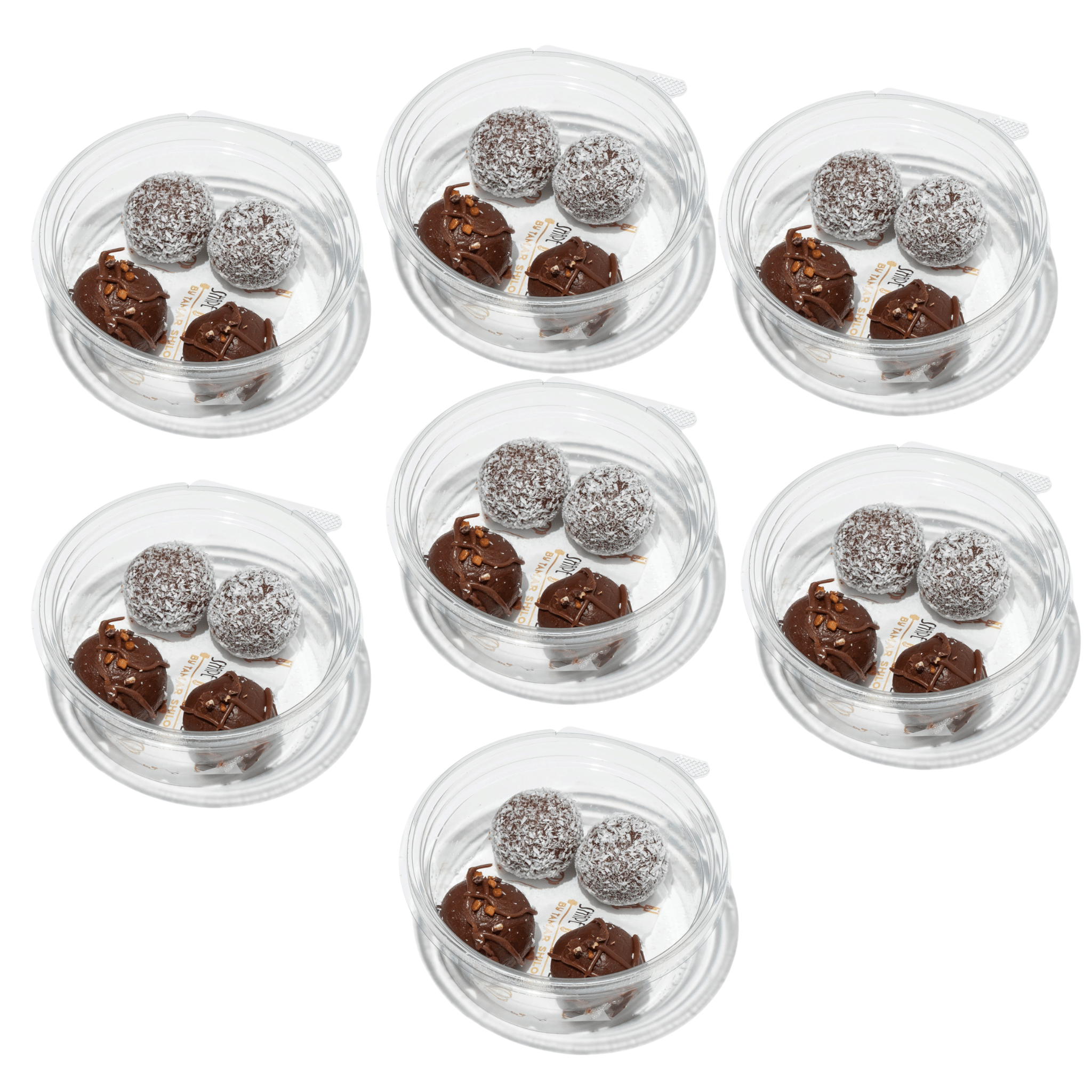 7 קופסאות כדורי בראוני